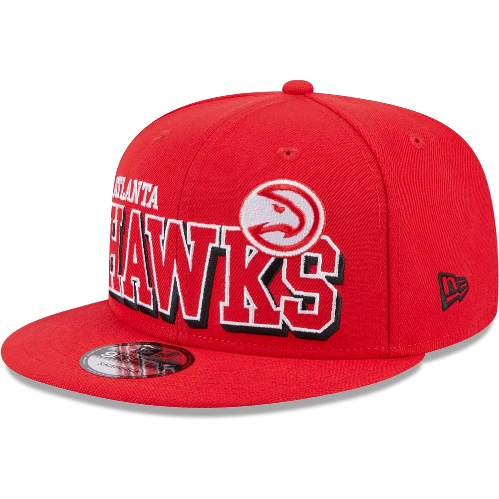 Casquette Snapback 9FIFTY Gameday des Atlanta Hawks New Era rouge pour hommes