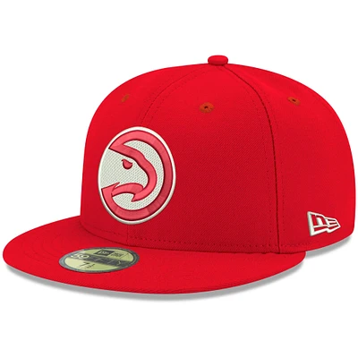 Casquette ajustée 59FIFTY pour homme, rouge, Atlanta Hawks, couleur officielle de l'équipe New Era