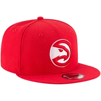 Men's New Era Red Atlanta Hawks Official Team Color 9FIFTY Snapback Hat