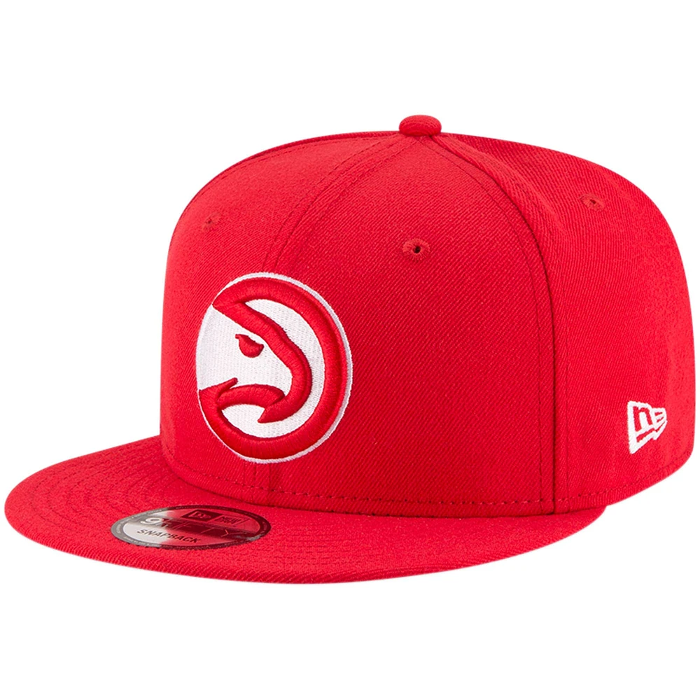 Men's New Era Red Atlanta Hawks Official Team Color 9FIFTY Snapback Hat