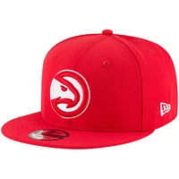 Men's New Era Red Atlanta Hawks Official Team Color 9FIFTY Snapback Hat