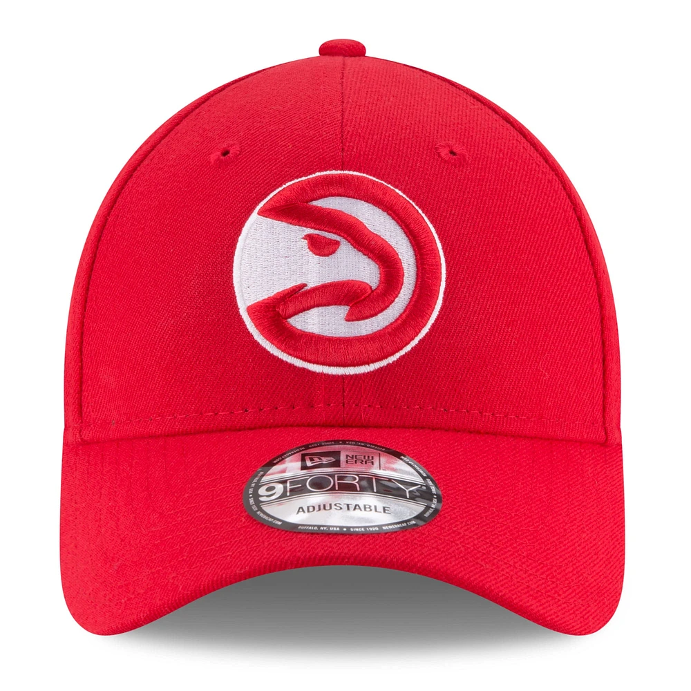 Casquette réglable 9FORTY pour homme New Era, rouge, Atlanta Hawks, couleur officielle de l'équipe