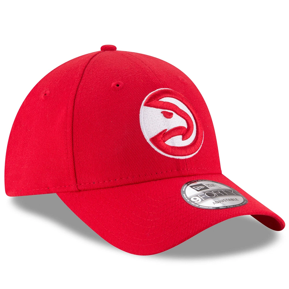 Casquette réglable 9FORTY pour homme New Era, rouge, Atlanta Hawks, couleur officielle de l'équipe