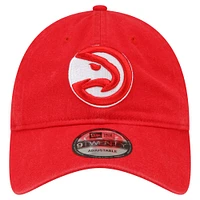 Men's New Era Red Atlanta Hawks Team 2.0 9TWENTY Adjustable Hat