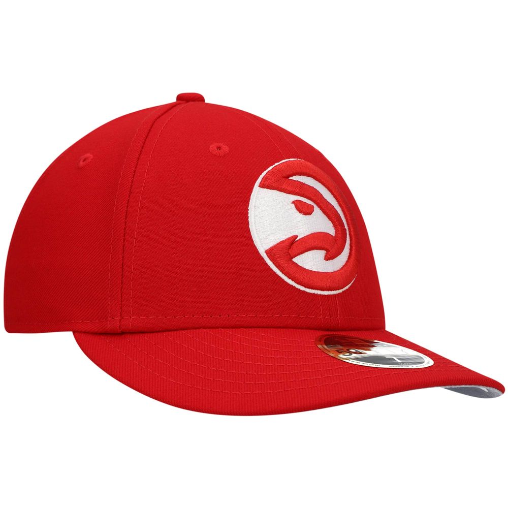 Men's New Era Red Atlanta Hawks Team Low Profile 59FIFTY Fitted Hat