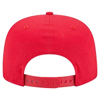 Men's New Era Red Atlanta Hawks Team Text Golfer Snapback Hat