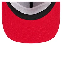 Men's New Era Red Atlanta Hawks Team Text Golfer Snapback Hat