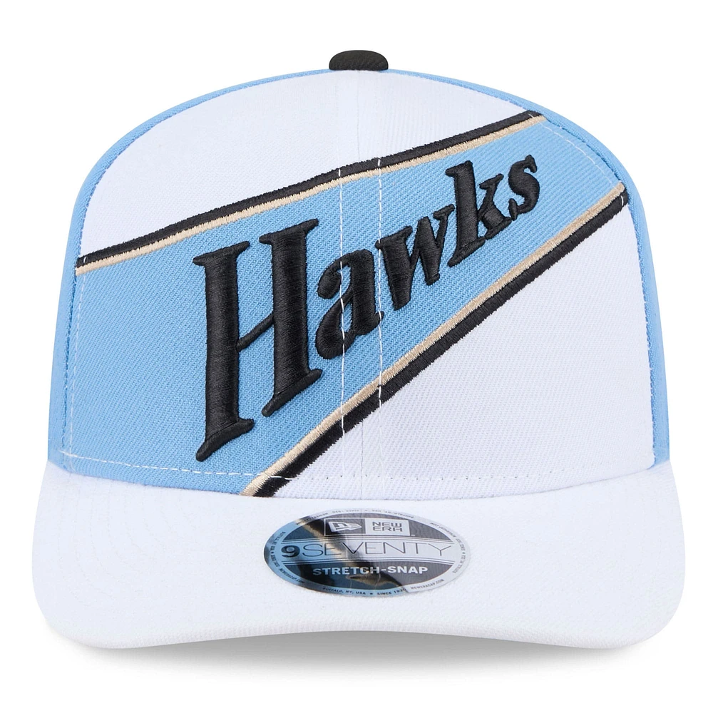 Men's New Era  White Atlanta Hawks 2024/25 City Edition 9SEVENTY Stretch-Snap Hat