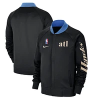 Men's Nike Black Atlanta Hawks 2024/25 City Edition Authentic Showtime Performance Full-Zip Jacket