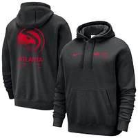 Men's Nike Black Atlanta Hawks Courtside Club Pullover Hoodie