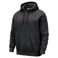 Men's Nike Black Atlanta Hawks Courtside Club Pullover Hoodie