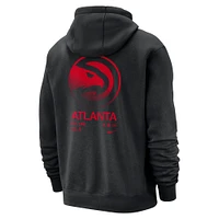 Men's Nike Black Atlanta Hawks Courtside Club Pullover Hoodie