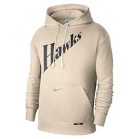 Men's Nike Cream Atlanta Hawks 2024/25 City Edition Courtside Standard Issue Pullover Hoodie