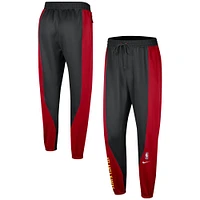 Pantalon Nike Rouge/Noir Atlanta Hawks 2023/24 Authentic Showtime pour Homme