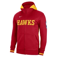 Men's Nike Red Atlanta Hawks Authentic Showtime Performance Full-Zip Hoodie