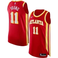 Maillot authentique Nike Trae Young des Atlanta Hawks pour homme - Édition Icon