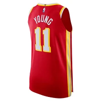 Maillot authentique Nike Trae Young des Atlanta Hawks pour homme - Édition Icon