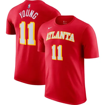 Trae Young Atlanta Hawks Nike Icon 2022/23 Name & Number T-Shirt - Red