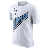 T-shirt Nike Trae Young pour homme, blanc, édition City des Atlanta Hawks 2024/25, avec nom et numéro