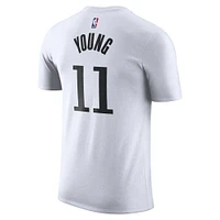 T-shirt Nike Trae Young pour homme, blanc, édition City des Atlanta Hawks 2024/25, avec nom et numéro