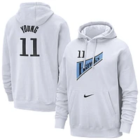 Men's Nike Trae Young White Atlanta Hawks 2024/25 Name & Number Pullover Hoodie