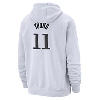 Men's Nike Trae Young White Atlanta Hawks 2024/25 Name & Number Pullover Hoodie