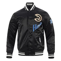 Men's Pro Standard Black Atlanta Hawks 2024/25 City Edition Satin Full-Snap Jacket