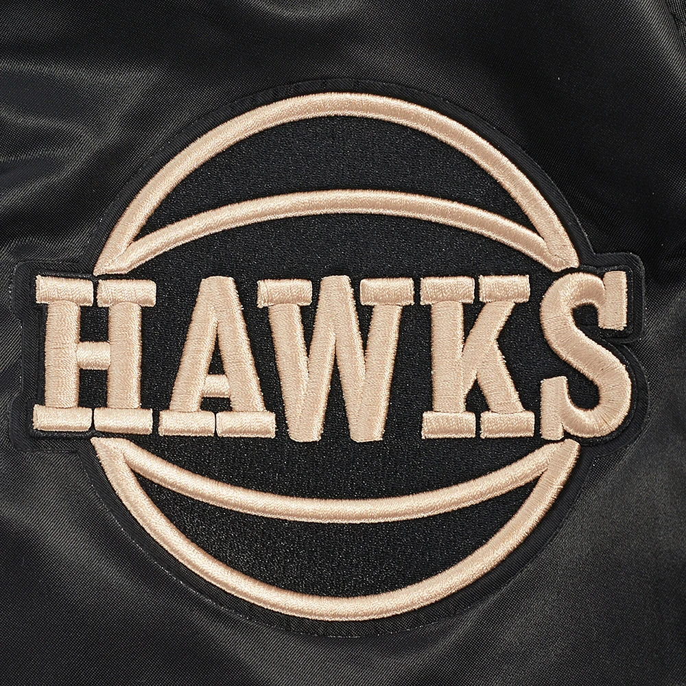 Men's Pro Standard Black Atlanta Hawks 2024/25 City Edition Satin Full-Snap Jacket