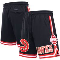 Men's Pro Standard Black Atlanta Hawks Chenille Shorts