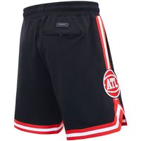 Men's Pro Standard Black Atlanta Hawks Chenille Shorts