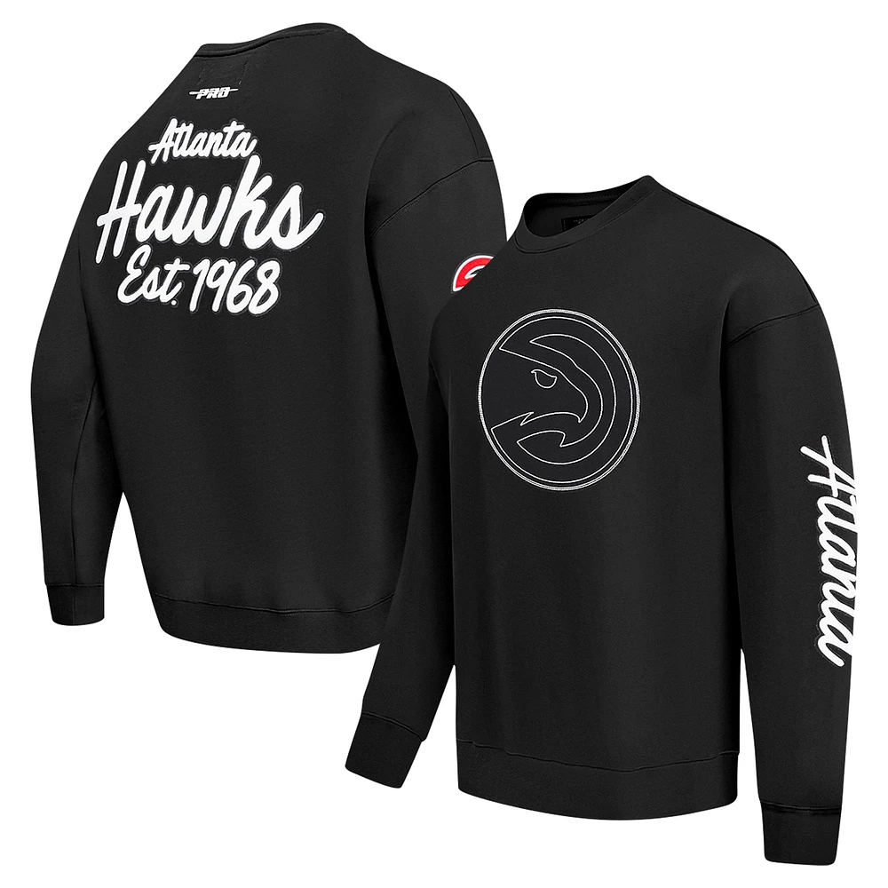 Sweat-shirt à épaules tombantes Atlanta Hawks Paint the City Pro Standard pour homme, noir