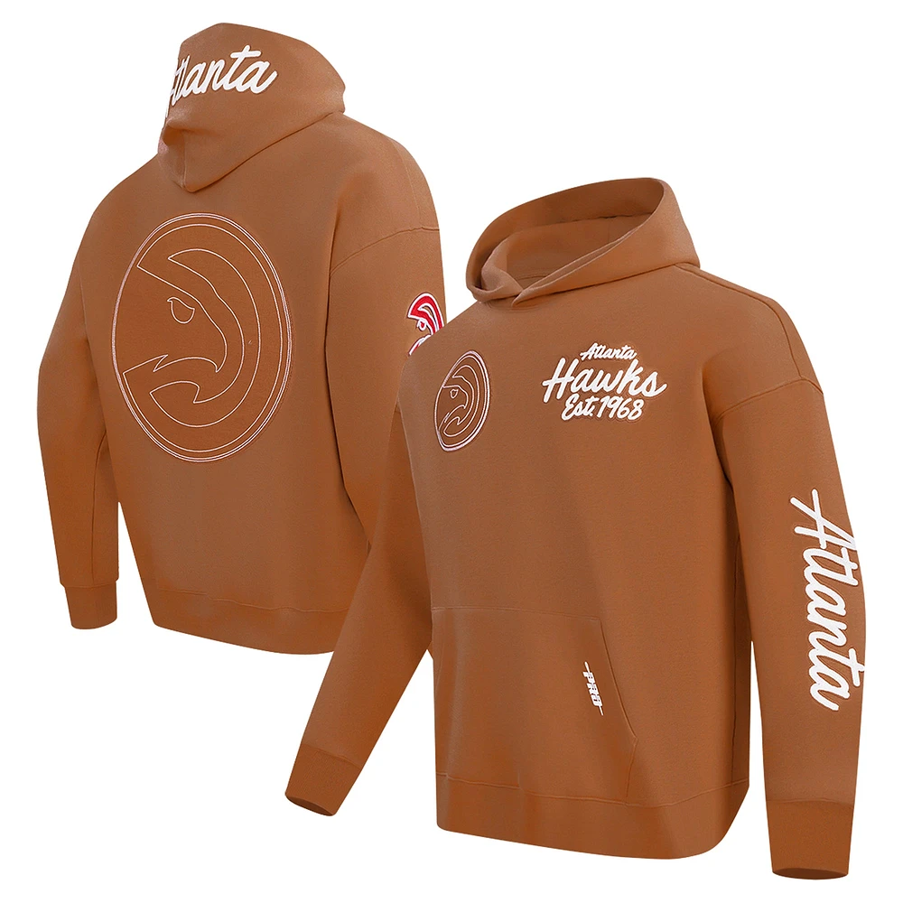 Sweat à capuche épaules tombantes Pro Standard Brown Atlanta Hawks Paint the City pour homme