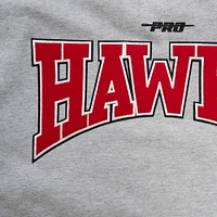 Sweat-shirt Pro Standard pour hommes, gris chiné, emblème des Hawks d'Atlanta, avec écusson