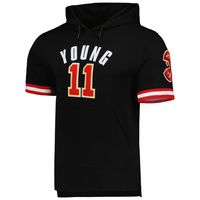 Men's Pro Standard Trae Young Black Atlanta Hawks Name & Number Short Sleeve Pullover Hoodie