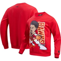 Men's Pro Standard Trae Young Red Atlanta Hawks Avatar Pullover Sweatshirt