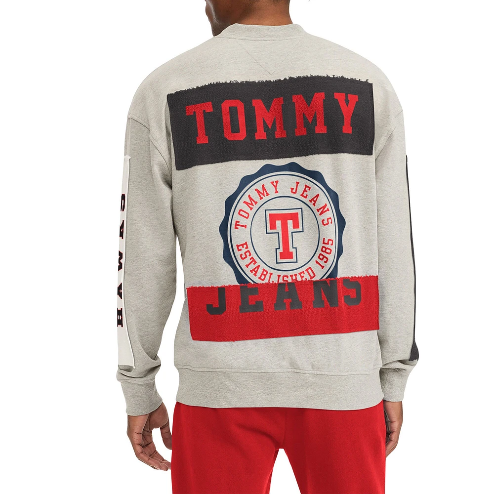 Sweat Tommy Jeans Atlanta Hawks James Patch gris pour homme