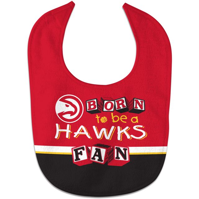 Nouveau-né et nourrisson WinCraft Atlanta Hawks Né pour être un fan All-Pro - Bavoir pour bébé