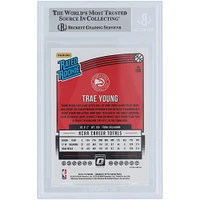 Trae Young Atlanta Hawks Autographed 2018-19 Panini Donruss Optic Rated Rookie Purple #198 Beckett Fanatics Witnessed Authenticated Rookie Card