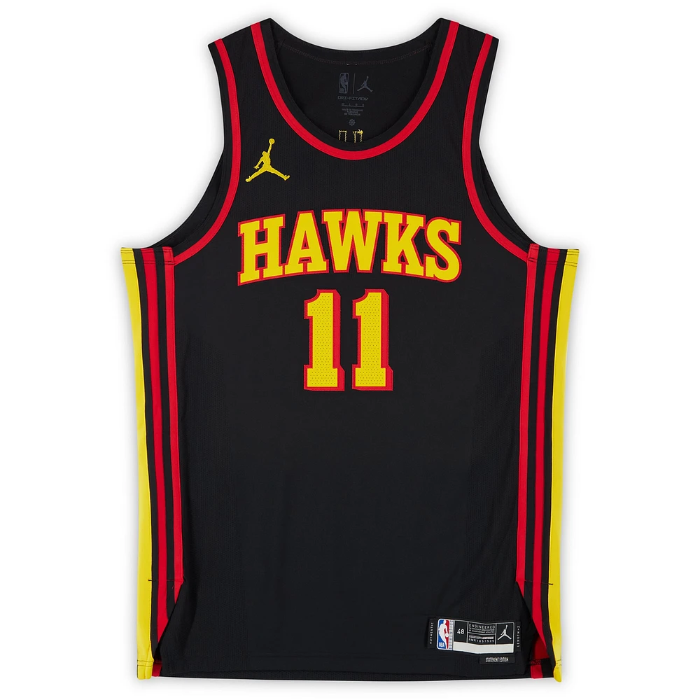 Trae Young Atlanta Hawks Autographed Black Jordan Brand Statement Edition Authentic Jersey with "Ice Trae" Inscription