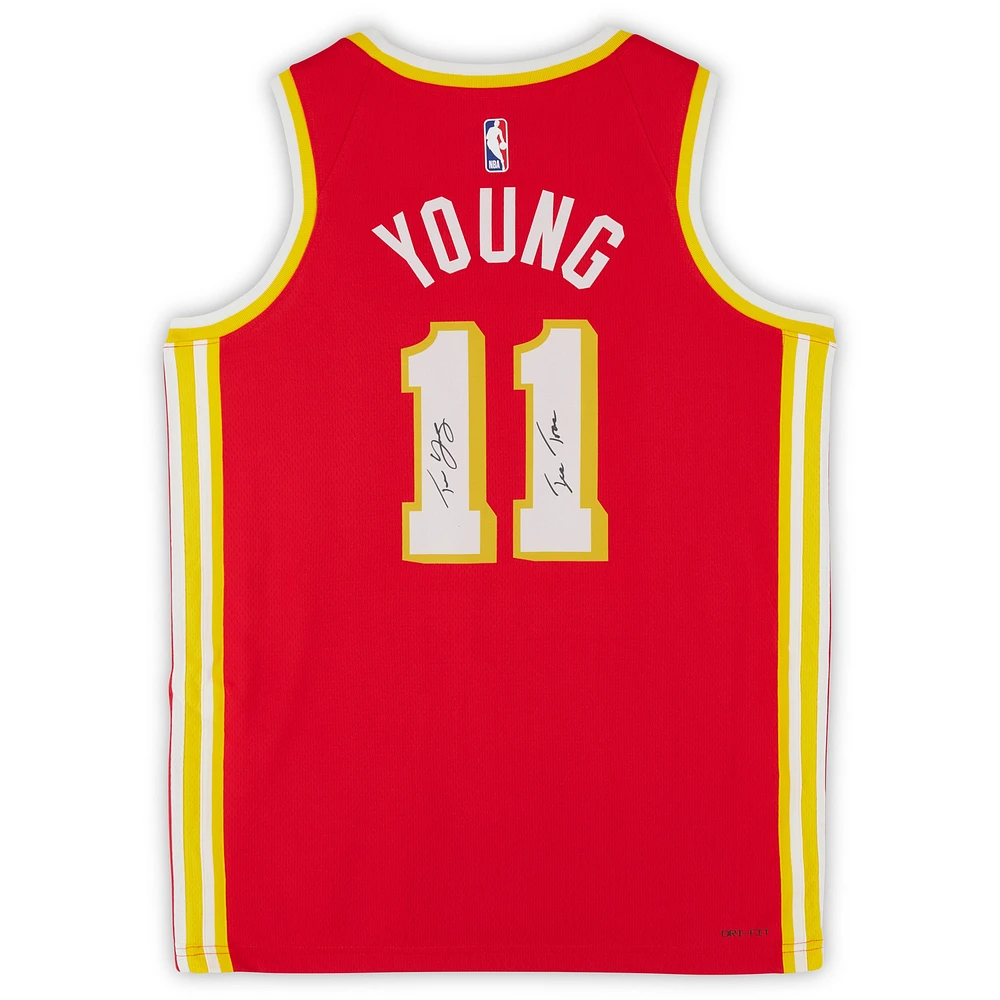 Trae Young Atlanta Hawks Autographed Red Nike Icon Edition Swingman Jersey with "Ice Trae" Inscription