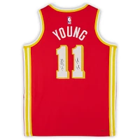Trae Young Atlanta Hawks Autographed Red Nike Icon Edition Swingman Jersey with "Ice Trae" Inscription
