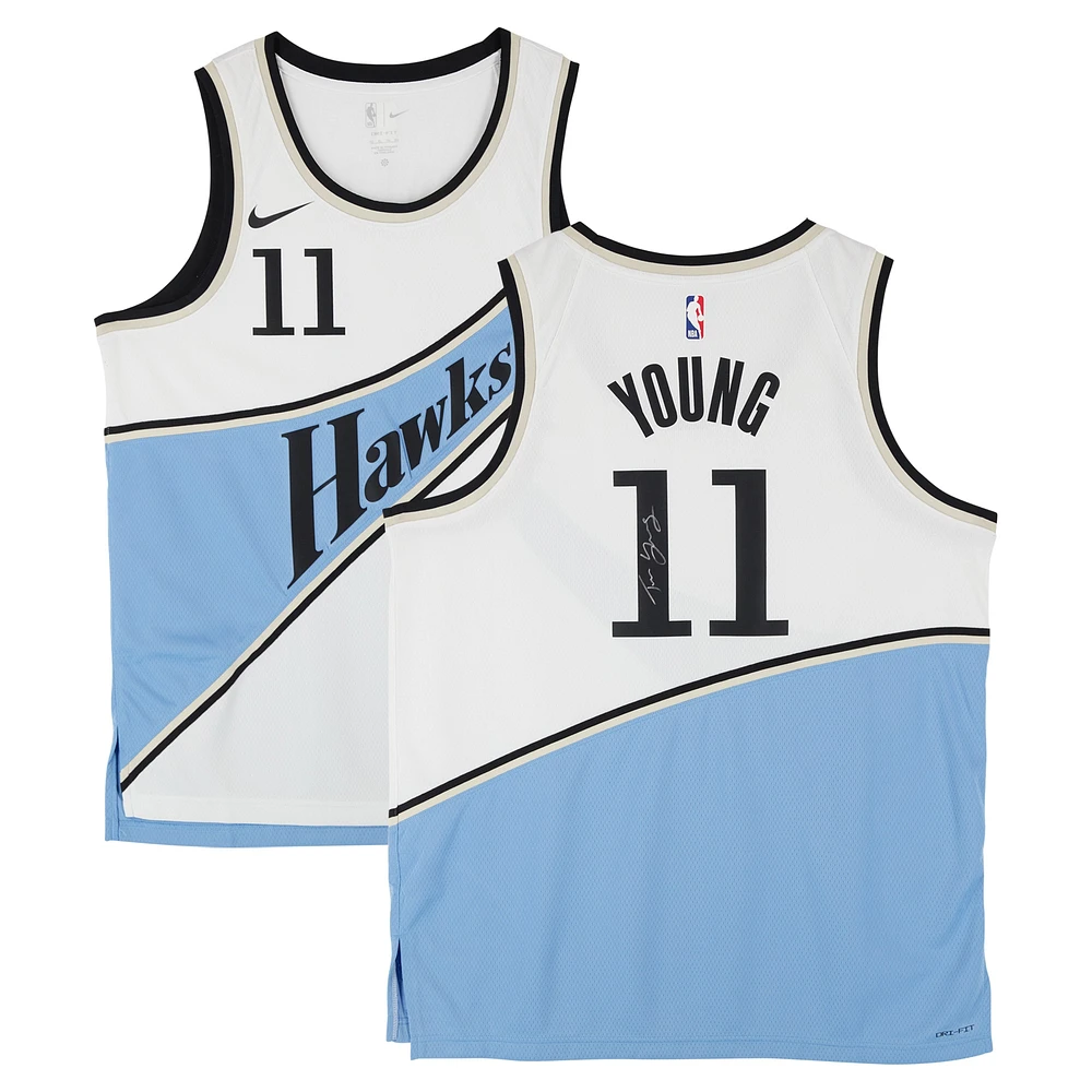 Trae Young Atlanta Hawks Autographed White Nike 2024-25 City Edition Swingman Jersey