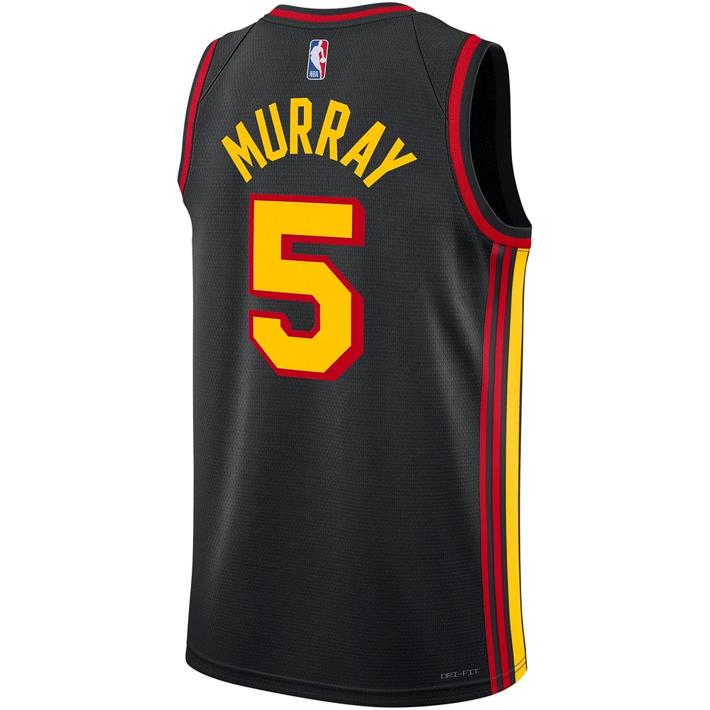 Unisex Jordan Brand Dejounte Murray Black Atlanta Hawks Swingman Jersey - Statement Edition