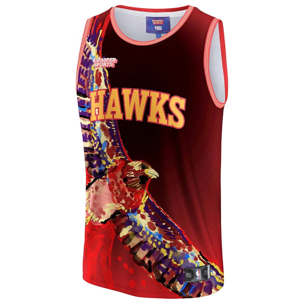 Maillot Unisex NBA & KidSuper Studios by Fanatics Rouge Atlanta Hawks Hometown