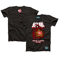 T-shirt unisexe NBALab x Hyperfly Heather Black Atlanta Hawks Collection Année du serpent Nouvel An lunaire