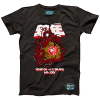 T-shirt unisexe NBALab x Hyperfly Heather Black Atlanta Hawks Collection Année du serpent Nouvel An lunaire