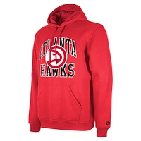 Sweat à capuche unisexe New Era rouge Atlanta Hawks saison 2023/24 édition Tip-Off