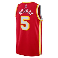 Unisex Nike Dejounte Murray Red Atlanta Hawks Swingman Jersey - Icon Edition