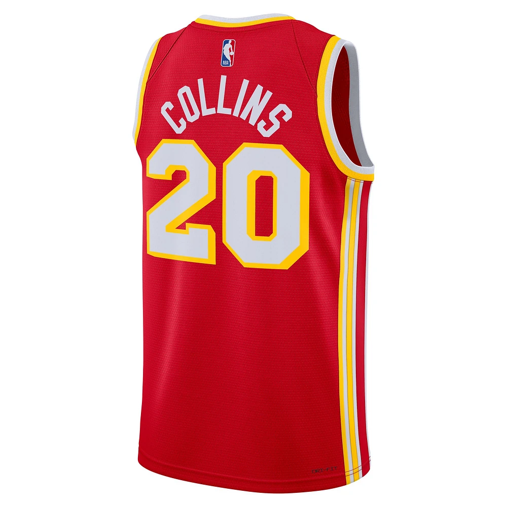 Maillot Nike Swingman John Collins rouge Atlanta Hawks unisexe - Édition Icon