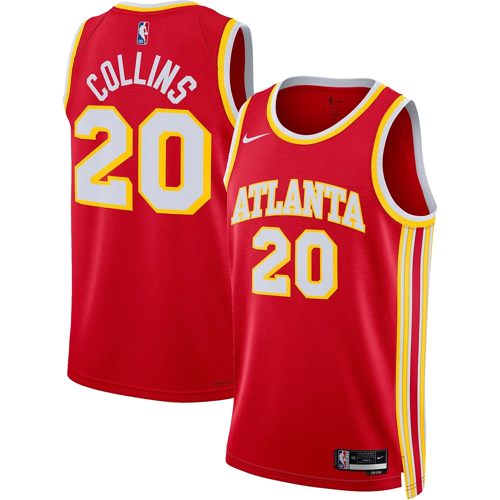 Unisex Nike John Collins Red Atlanta Hawks Swingman Jersey - Icon Edition